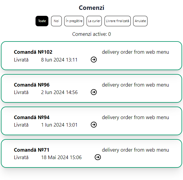 Procesarea comenzilor online în panoul de administrare