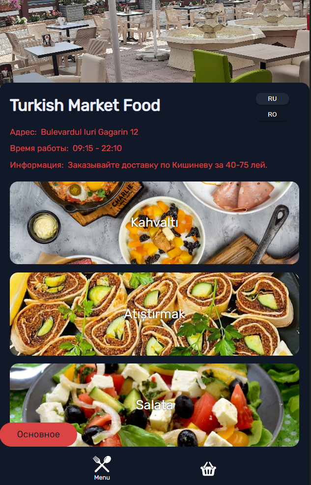 Qr menu turkish market food